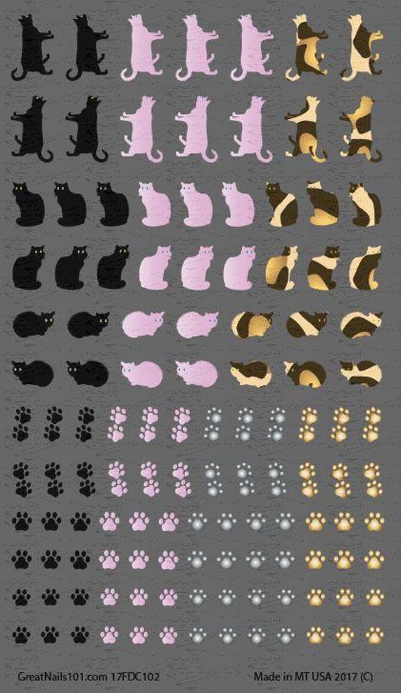 Krallensticker 2 | 100 Sticker Pro Blatt Krallensticker 2 | 100 Sticker Pro Blatt von Etsy - GreatNails101