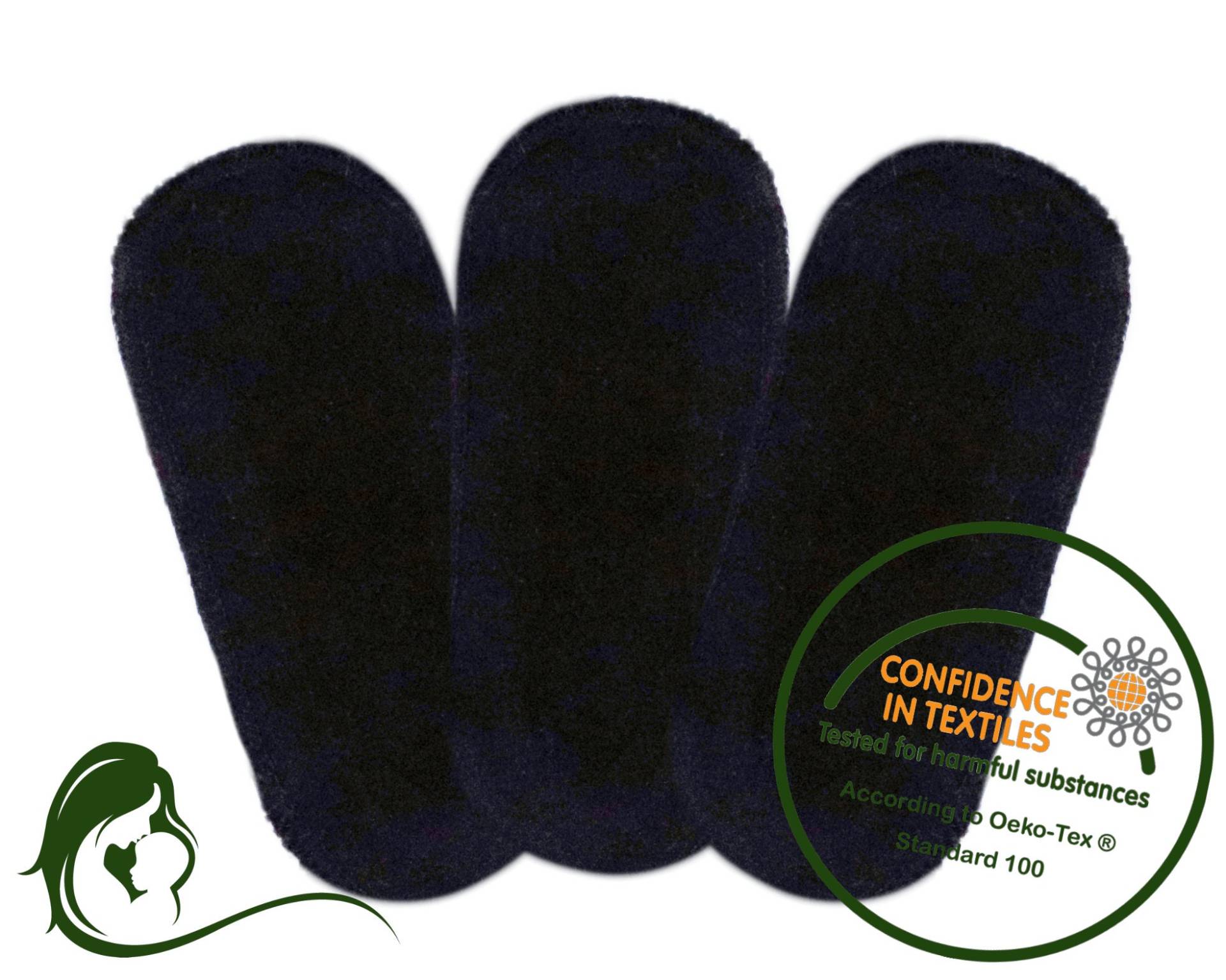 Waschbare Slipeinlage Baumwolle - Schwarz Wiederverwendbare Damenbinden Zero Waste Plastikfrei Nachhaltig Ohne Druckknöpfe Waste 5Er Set von Etsy - GreenandHappyShop
