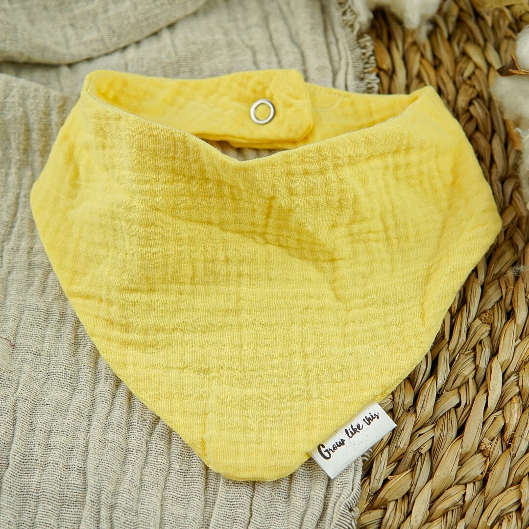 Babyhalstuch, Dreieckstuch Aus Musselin Gelb, Musselintuch Für Babys, Halstuch Sabberlatz Babyhalstuch, Dreieckstuch Aus Musselin Gelb, Musselintuch Für Babys, Halstuch Sabberlatz von Etsy - GrowlikethisShop
