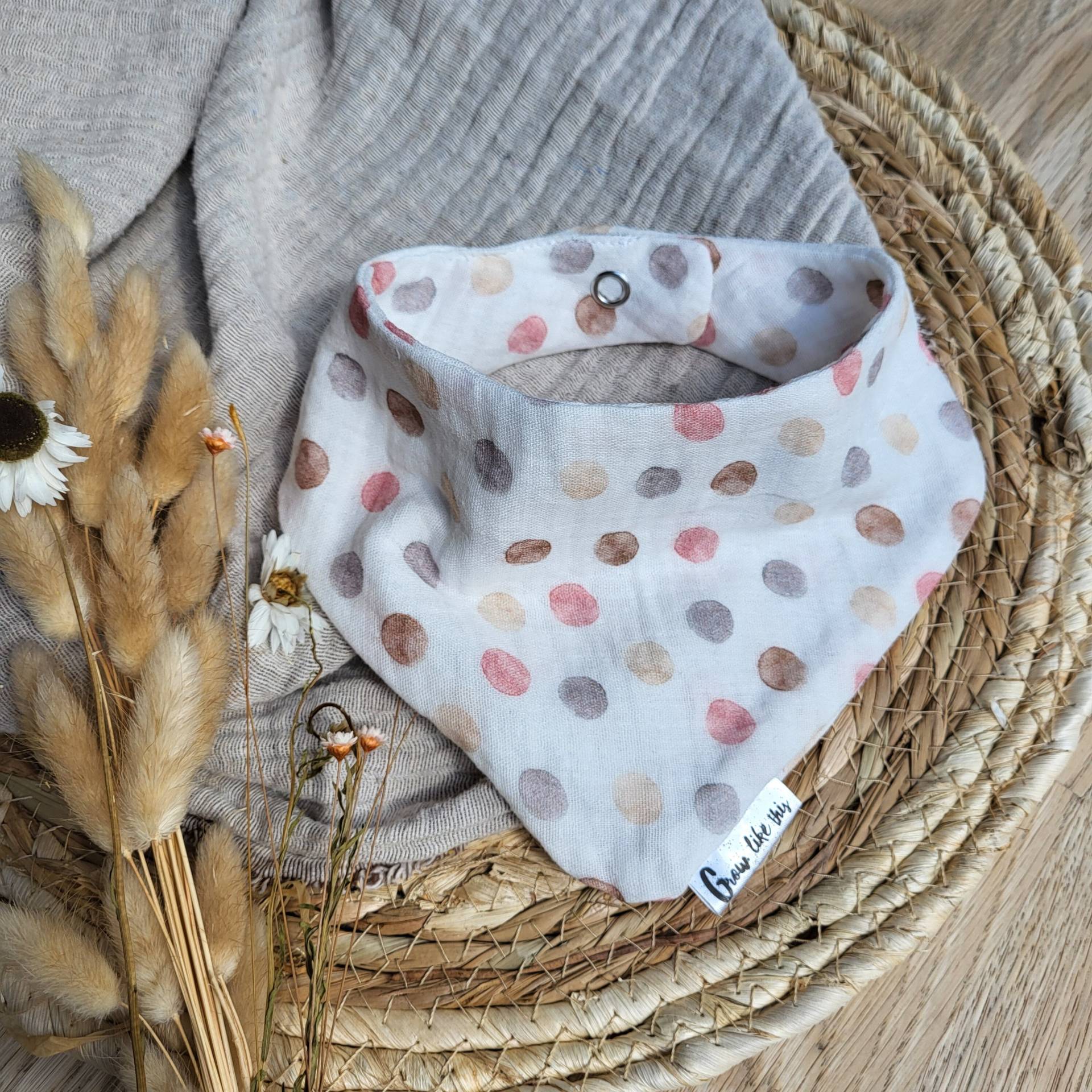 Babyhalstuch, Dreieckstuch Cream Dots, Musselintuch Baby, Lätzchen, Babyhalstuch Babyhalstuch, Dreieckstuch Cream Dots, Musselintuch Baby, Lätzchen, Babyhalstuch von Etsy - GrowlikethisShop