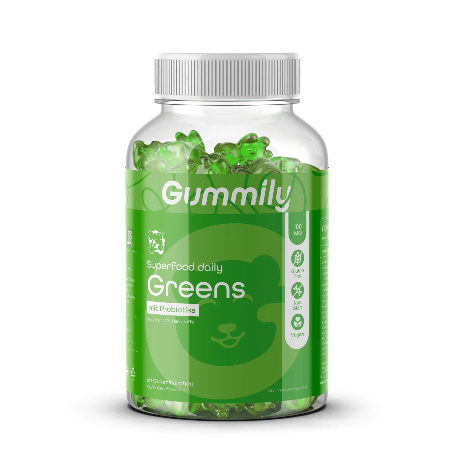 Gummily® Green Superfood Gummies - Probiotika Komplex, 12 Nährstoffe Vegan von Etsy - Gummily