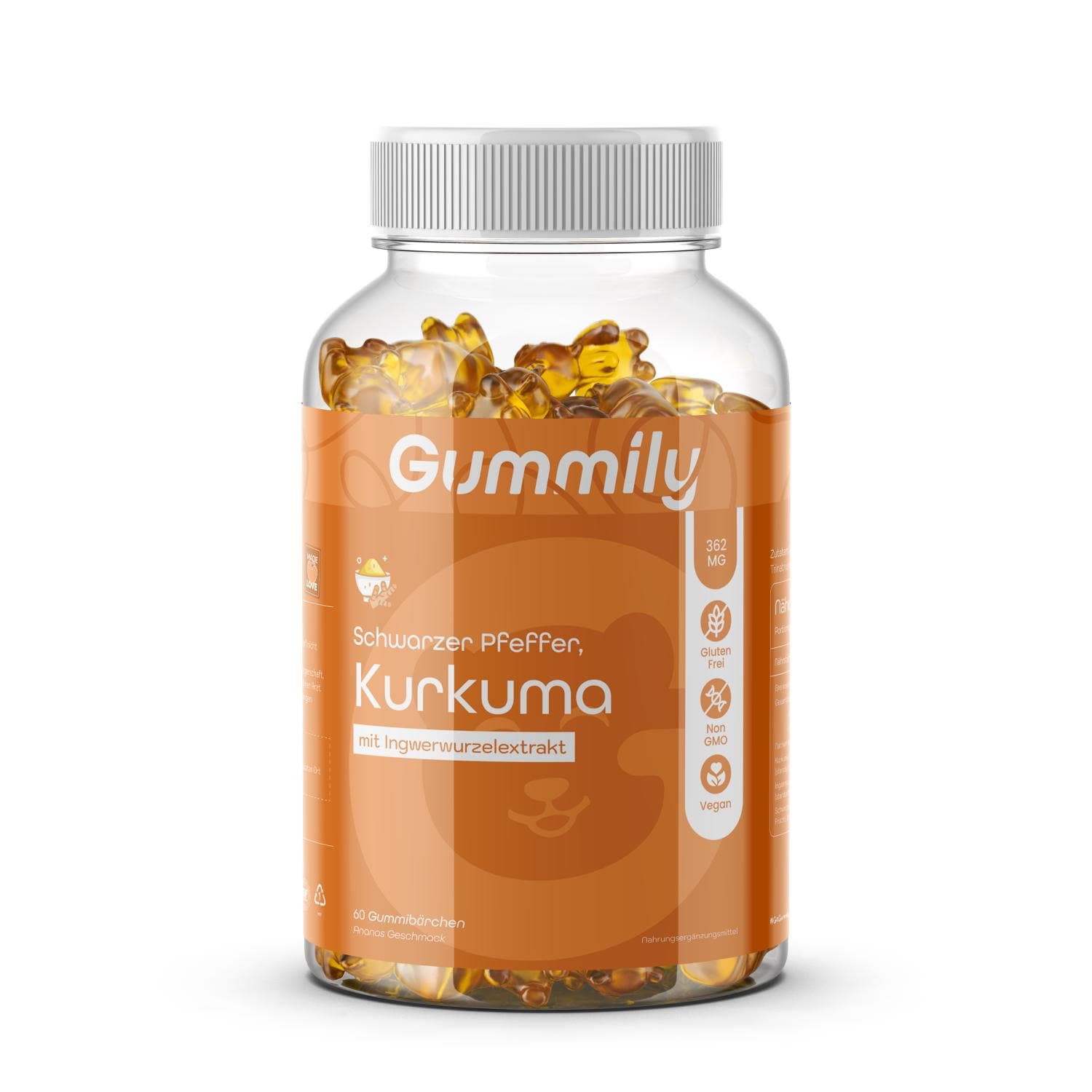 Gummily® Kurkuma Gummies 250Mg - Curcuma, Ingwer, Schwarzer Pfeffer, Vegan von Etsy - Gummily