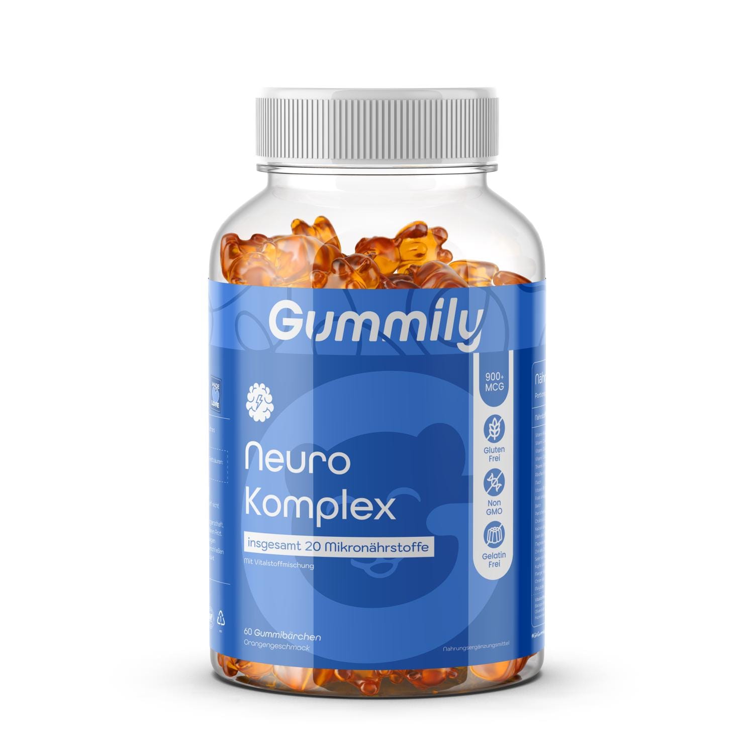 Gummily® Nuero Complex Gummies 20 Mikronährstoffe, B-Vitamine, 60 Stk, Vegan von Etsy - Gummily