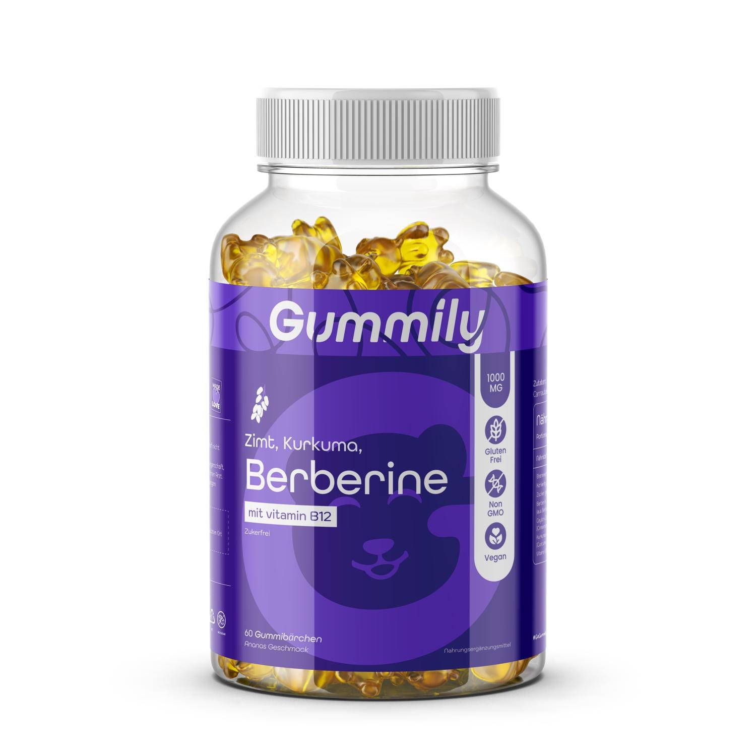 Gummily® Premium Berberin Gummies - Zimt, Kurkuma, B12, Vegan, 60 Stk von Etsy - Gummily