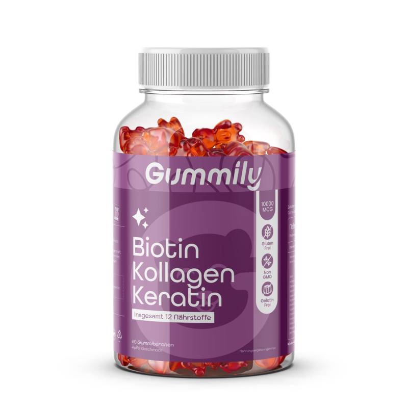 Gummily® Premium Kollagen Keratin Biotin Gummies - Hochdosiert 10000Mcg von Etsy - Gummily