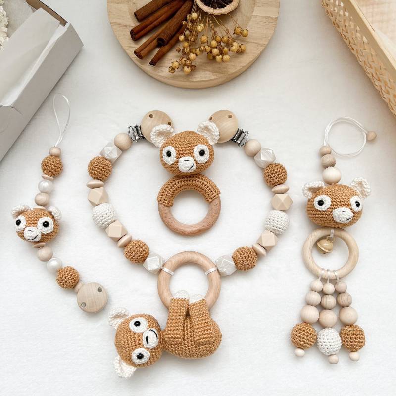 Nilsson Affe |Sparset |Gravur|Kinderwagenkette| Maxicosi Anhänger|Babygym|Greifring|Schnullerkette|Babyshower|Taufe|Babygeschenk von Etsy - HACCraftsLittle