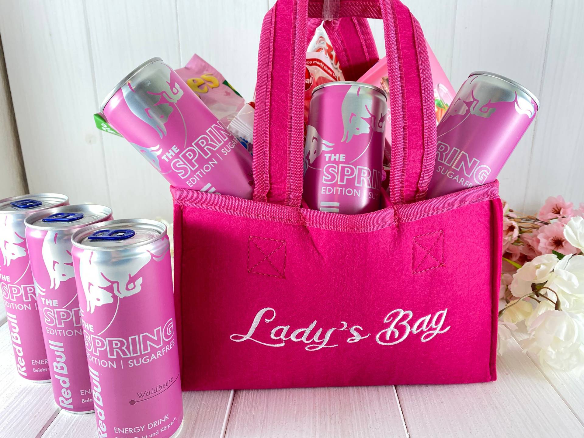 Geschenk Tasche Ladys Bag Energy Drink Pink Waldbeere To Go Für Frauen, Freundin, Muttertag, Valentinstag Geschenk Tasche Ladys Bag Energy Drink Pink Waldbeere To Go Für Frauen, Freundin, Muttertag, Valentinstag von Etsy - HANSELSSHOP
