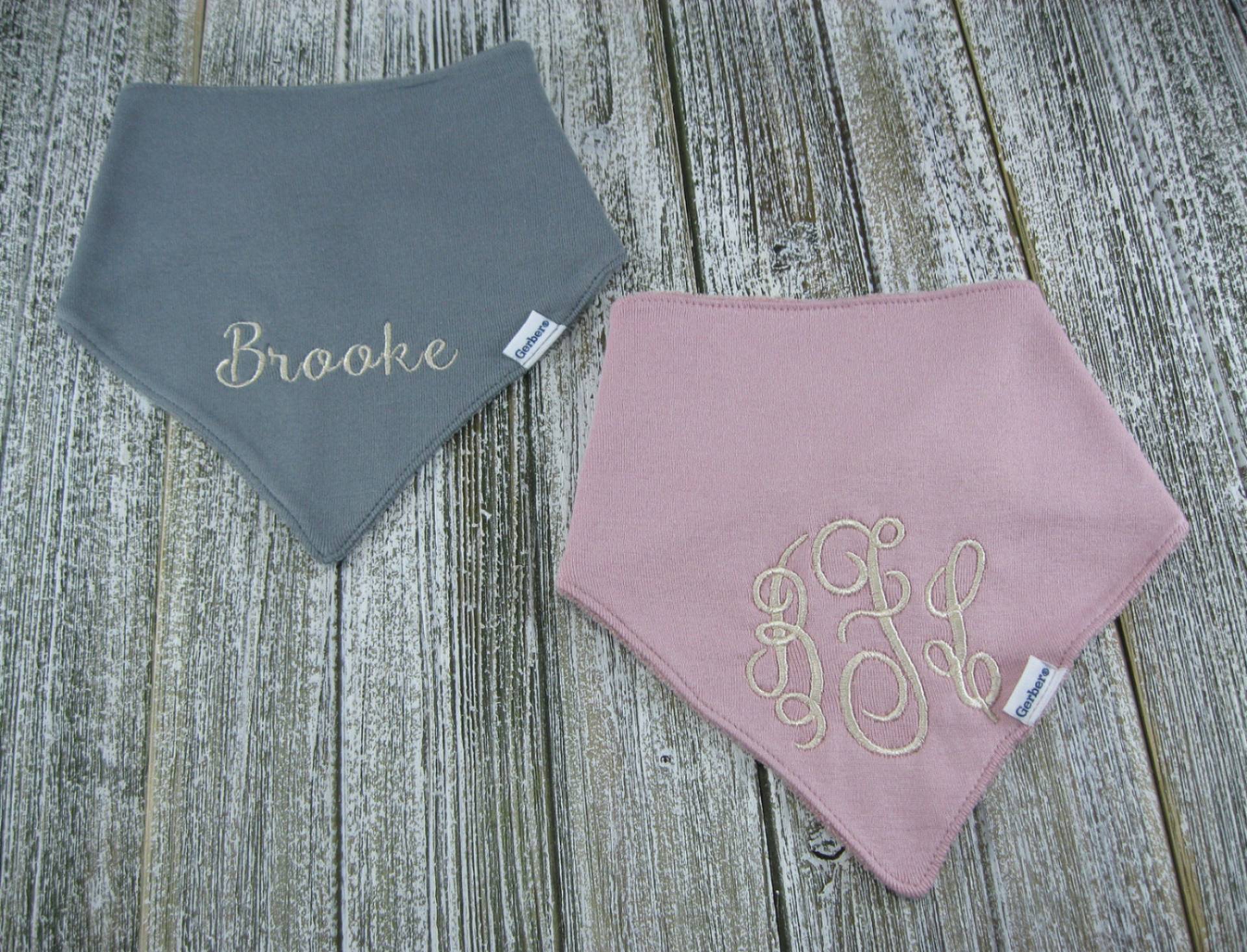 Baby Mädchen Lätzchen Monogrammed Bandana Personalisierte Sabber von Etsy - HDDBoutique