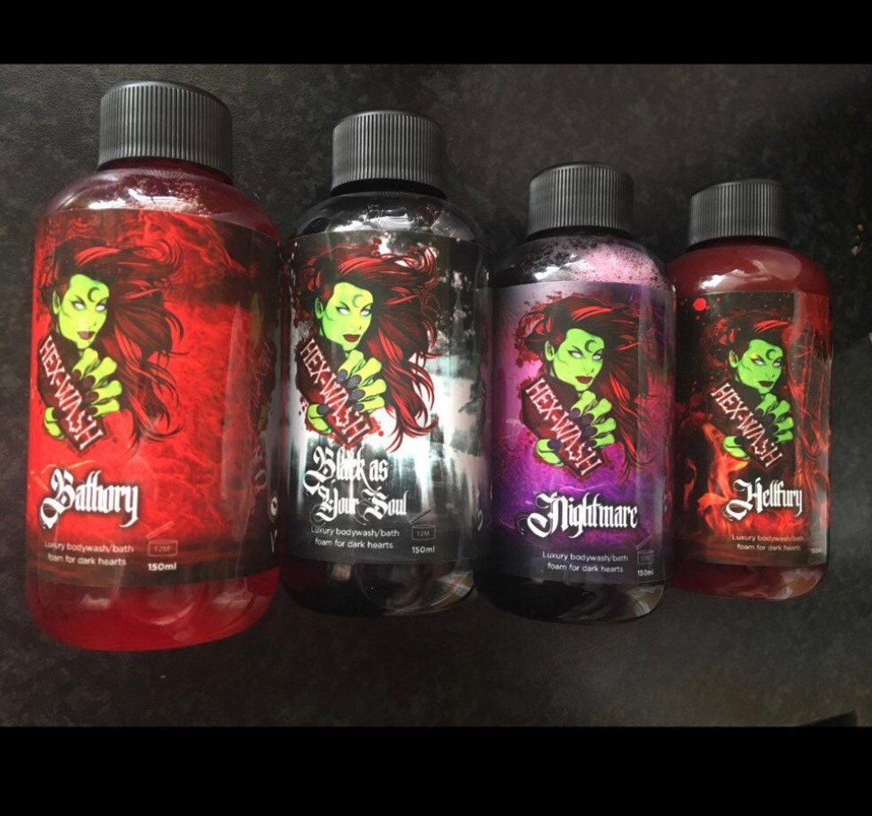 Hexwash Hexbomb Showel Gel Bubblebath Goth Bad von Etsy - HEXBOMB1