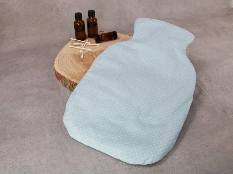 Wärmflaschenbezug, Bettflaschenhülle, Hellblau Mit Kleinen Punkten von Etsy - HKModeHandmade