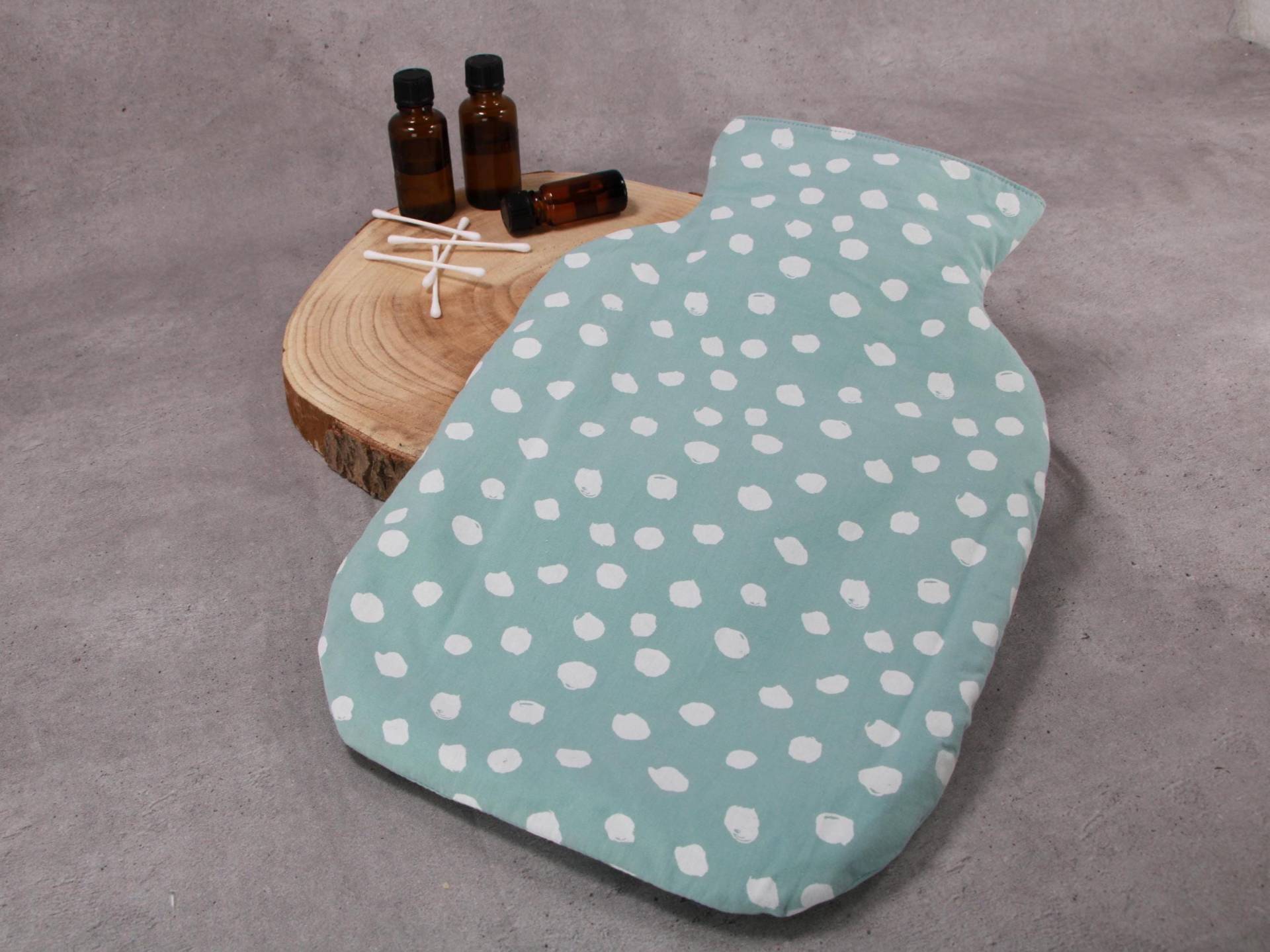 Wärmflaschenbezug, Bettflaschenhülle, Jadegrün Mit Großen Weißen Punkten Wärmflaschenbezug, Bettflaschenhülle, Jadegrün Mit Großen Weißen Punkten von Etsy - HKModeHandmade