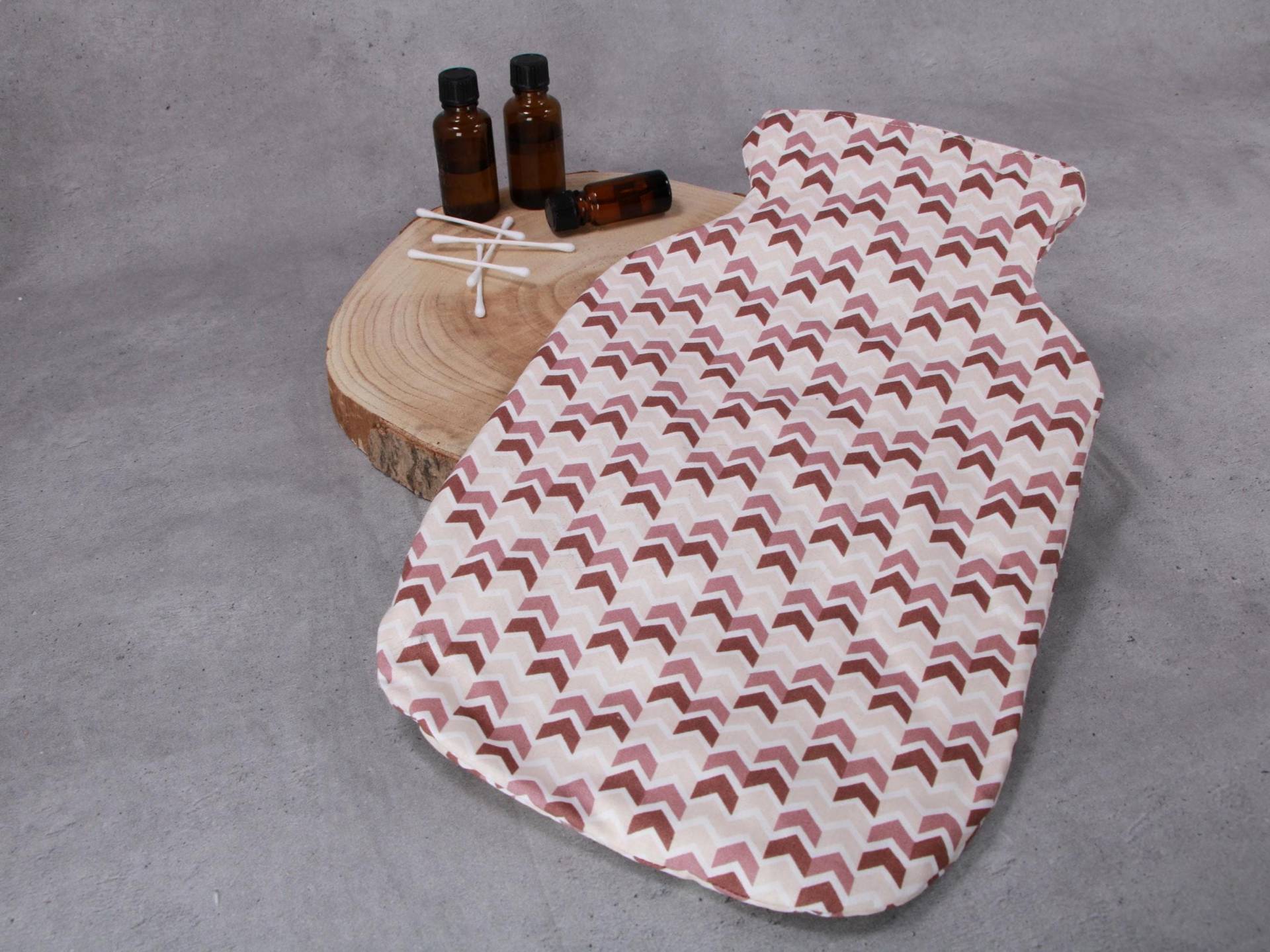 Wärmflaschenbezug, Bettflaschenhülle, Pfeile Rostrot von Etsy - HKModeHandmade
