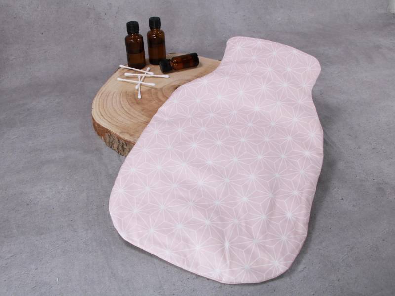 Wärmflaschenbezug, Bettflaschenhülle, Rosa Große Sterne von Etsy - HKModeHandmade