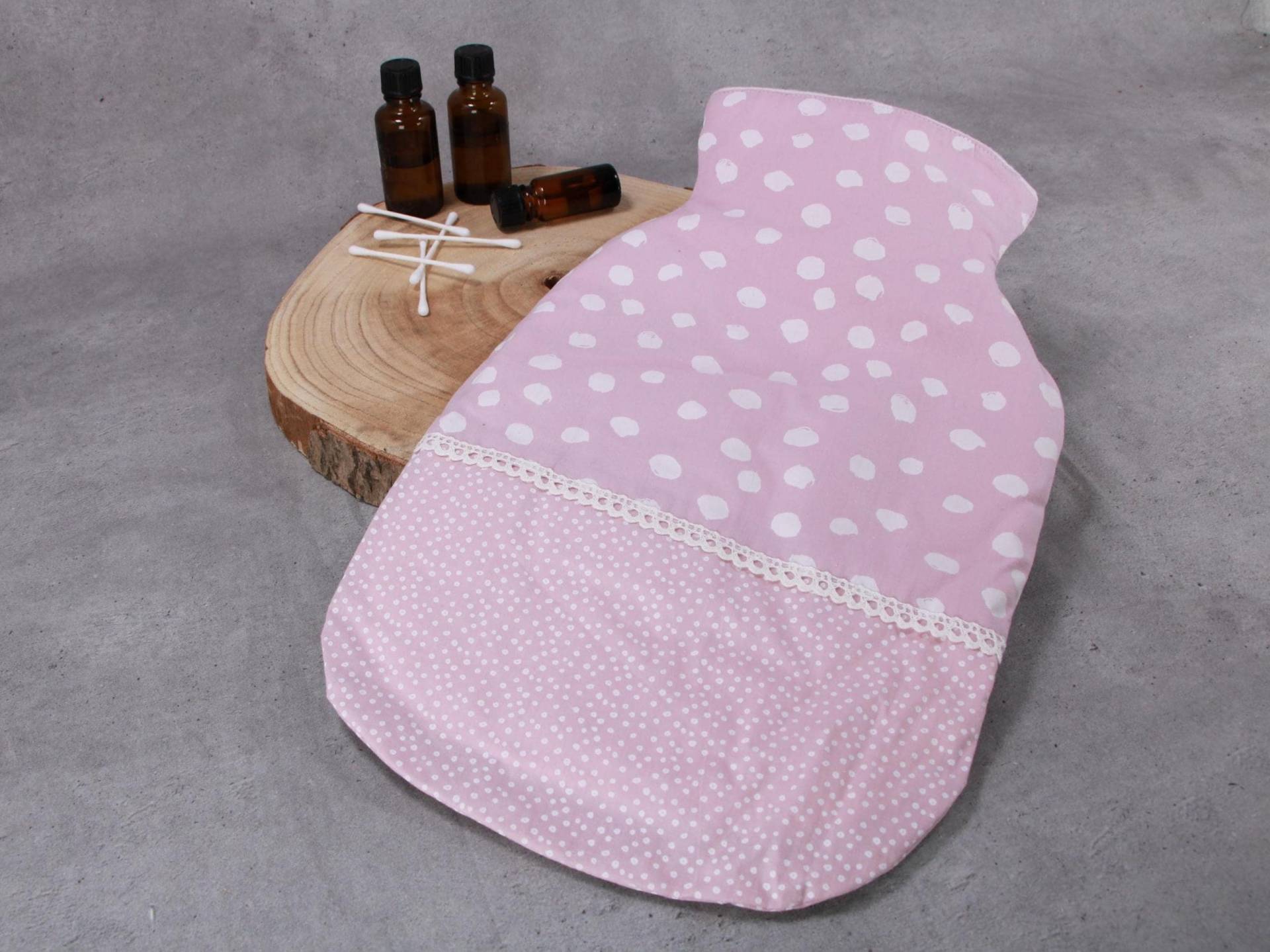 Wärmflaschenbezug, Bettflaschenhülle, Rosa Mit Weißen Punkten Und Spitze Wärmflaschenbezug, Bettflaschenhülle, Rosa Mit Weißen Punkten Und Spitze von Etsy - HKModeHandmade
