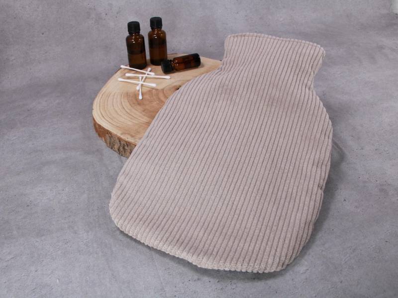Wärmflaschenbezug, Sandfarbener Cord von Etsy - HKModeHandmade