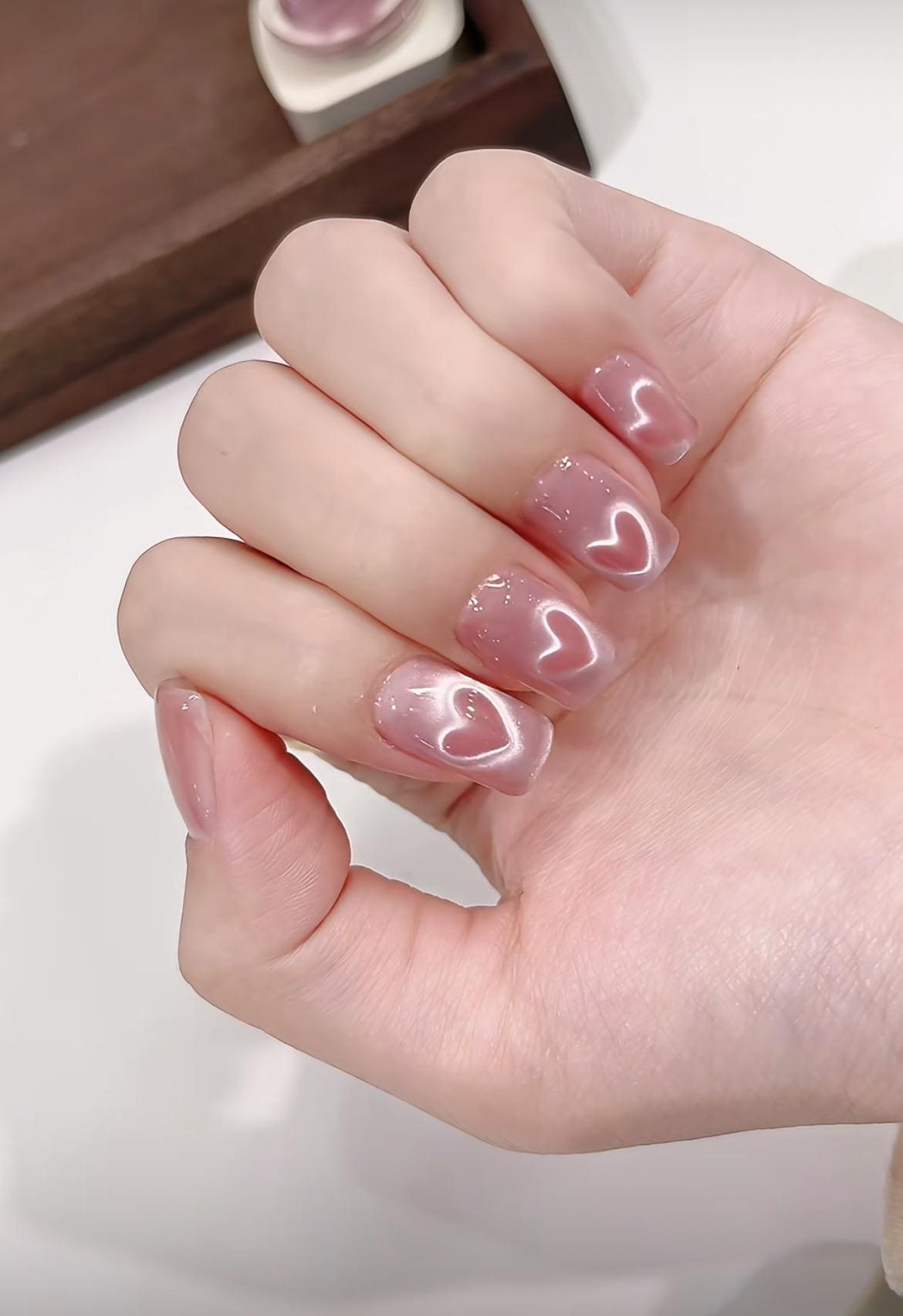 Press-On Nails Cat Eye Heart Press-On Nails Cat Eye Heart von Etsy - HaNailsStudio