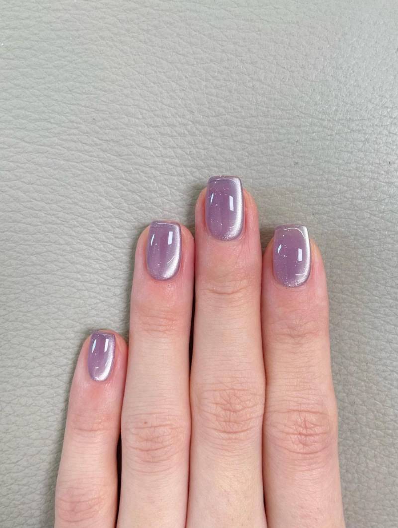 Press-On Nails Classic Cat Eye Lavender von Etsy - HaNailsStudio