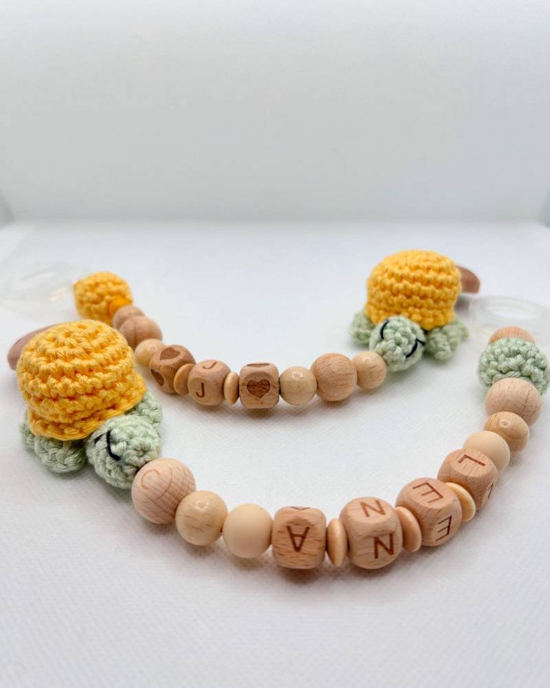 Schnullerkette Susi Die Schildkröte - Gehäkelt & Personalisierbar Handgemachte Baby von Etsy - HaekelliebeMe