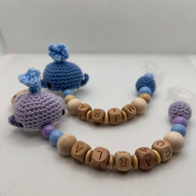 Schnullerkette Willi Der Wal - Gehäkelt & Personalisierbar Handgemachte Baby von Etsy - HaekelliebeMe