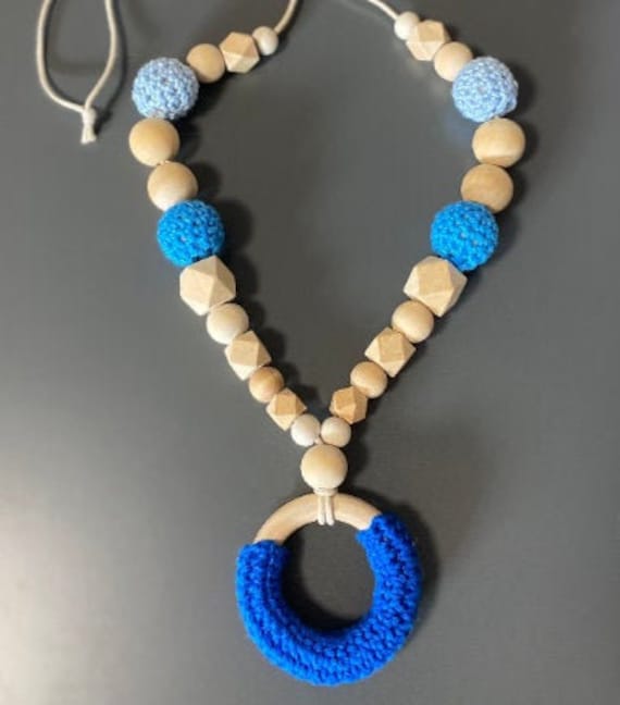 stillkette in Blau stillkette in Blau von Etsy - Haekelpirat
