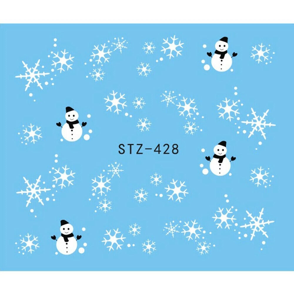 Weihnachtsnägel 8 Stile Weihnachten Schnee Nägel Wraps Wasser Transfers Aufkleber Nailart Schneeflocken Schneemann Stern von Etsy - Hailthenails