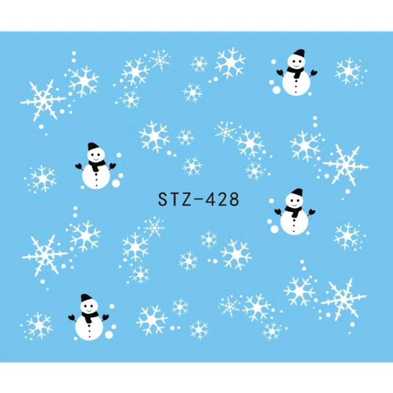 Weihnachtsnägel 8 Stile Weihnachten Schnee Nägel Wraps Wasser Transfers Aufkleber Nailart Schneeflocken Schneemann Stern von Etsy - Hailthenails