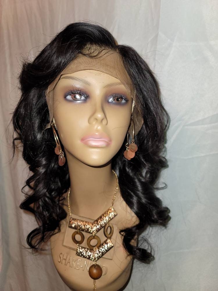 Neue 100% Handgemachte Jungfrau-Menschenhaar-Frontal-Spitze-Perücken-Einheit 12/14/16 Zoll von Etsy - HairProphecyWigShop