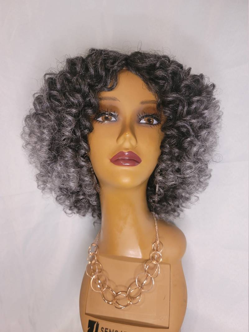 Neue Handgemachte Jamaika Bounce Crochet Perücke Farbe # Ombre 1B/Grau von Etsy - HairProphecyWigShop