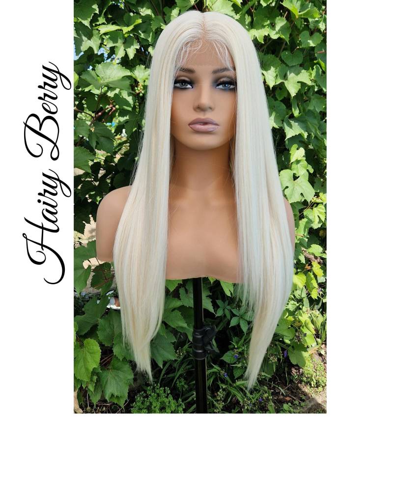 Blonde Gerade Ziehen Perücke - Lange Hellblonde Lace-Front-Perücke Für Cosplay, Fantasy, Hexen & Showstopper Looks von Etsy - HairyBerrysWigs