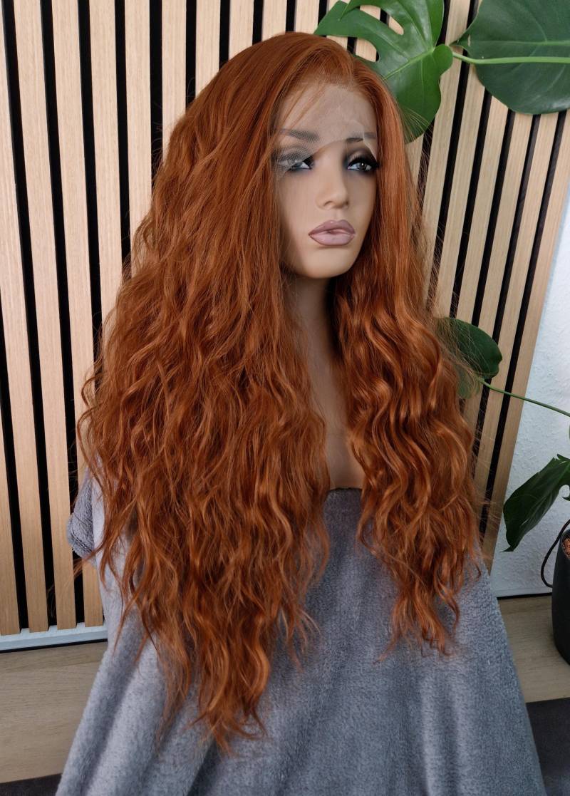 Paramount Perücke, Belle Lace Ingwer Kupfer Spitze Front Ziehen Sie Königin Cosplay Rote Perücken, Lockige Lange Perücke von Etsy - HairyBerrysWigs