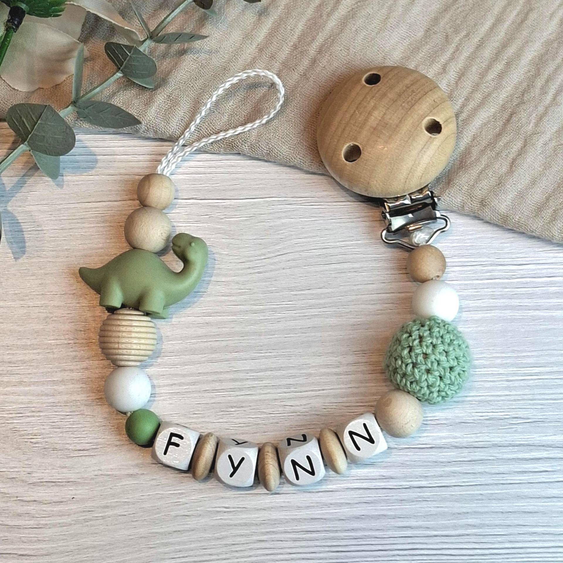 Schnullerkette Dino Olive Schnullerkette Dino Olive von Etsy - HalloEli