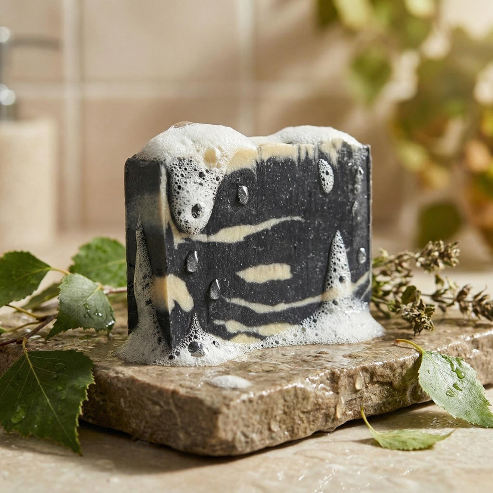 Hanfseife Mit Shungit, Birkenblättern & Vitamin E - Naturseife Handgemacht Maiglöckchen Duft | 60Eur/Kg Hanfseife Mit Shungit, Birkenblättern & Vitamin E - Naturseife Handgemacht Maiglöckchen Duft | 60Eur/Kg von Etsy - HalloSchaerpe