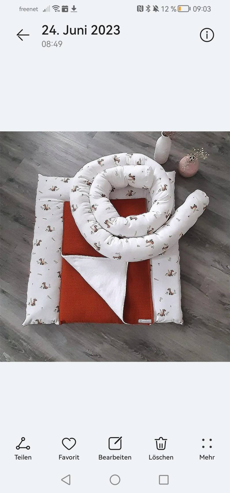 Wickelauflage, Wickelauflage Set, Fuchs von Etsy - Handandlovemade