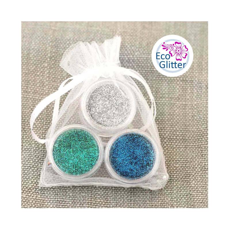 Biologisch Abbaubares Glitter Trio - Festival Make Up Set Inkl 1 Chunky von Etsy - HandcraftedGiftsUK