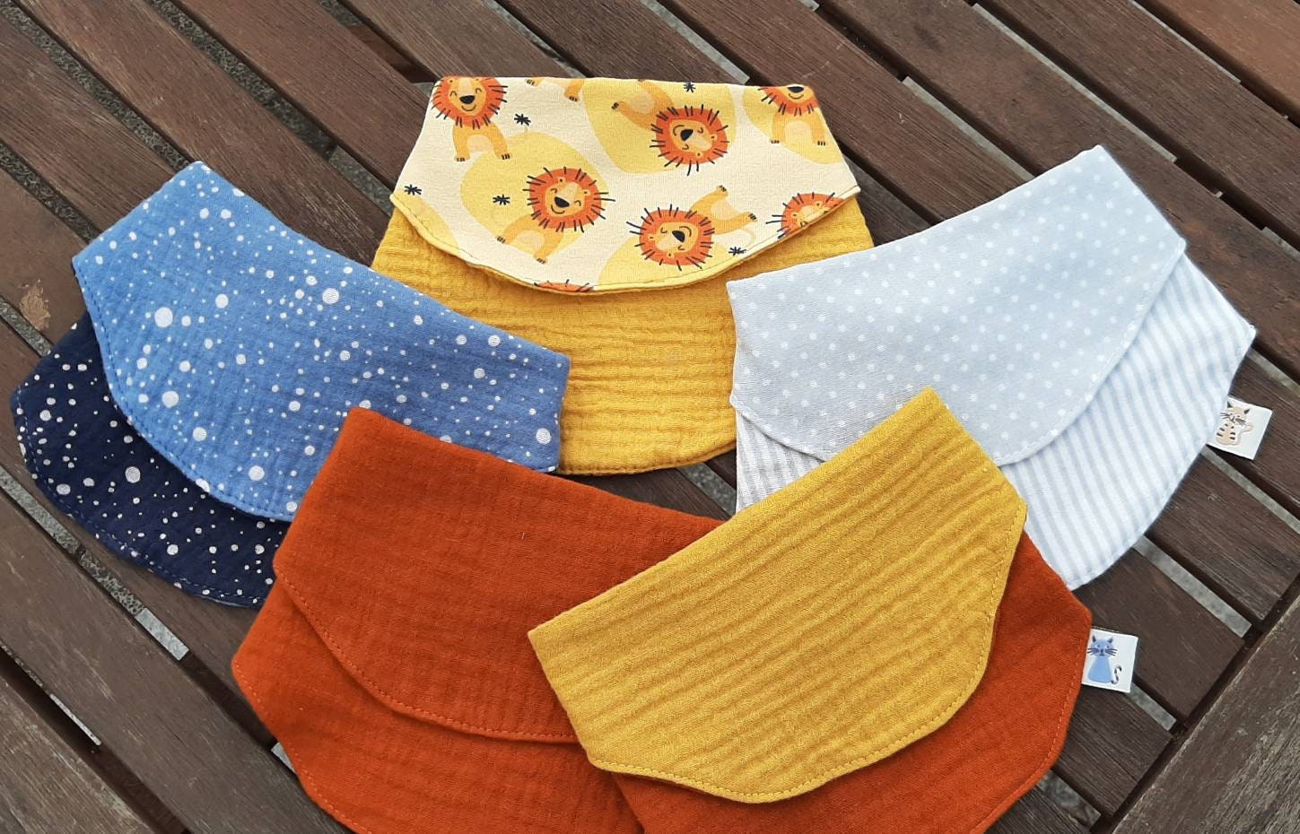 Baby Dreiecks Halstuch, Spucktuch Aus Musselin, Doppellagig, Kleinkinder, Nickytuch, Weich Und Saugfähig, Weite Regulierbar, Sabbertuch von Etsy - Handgewagt