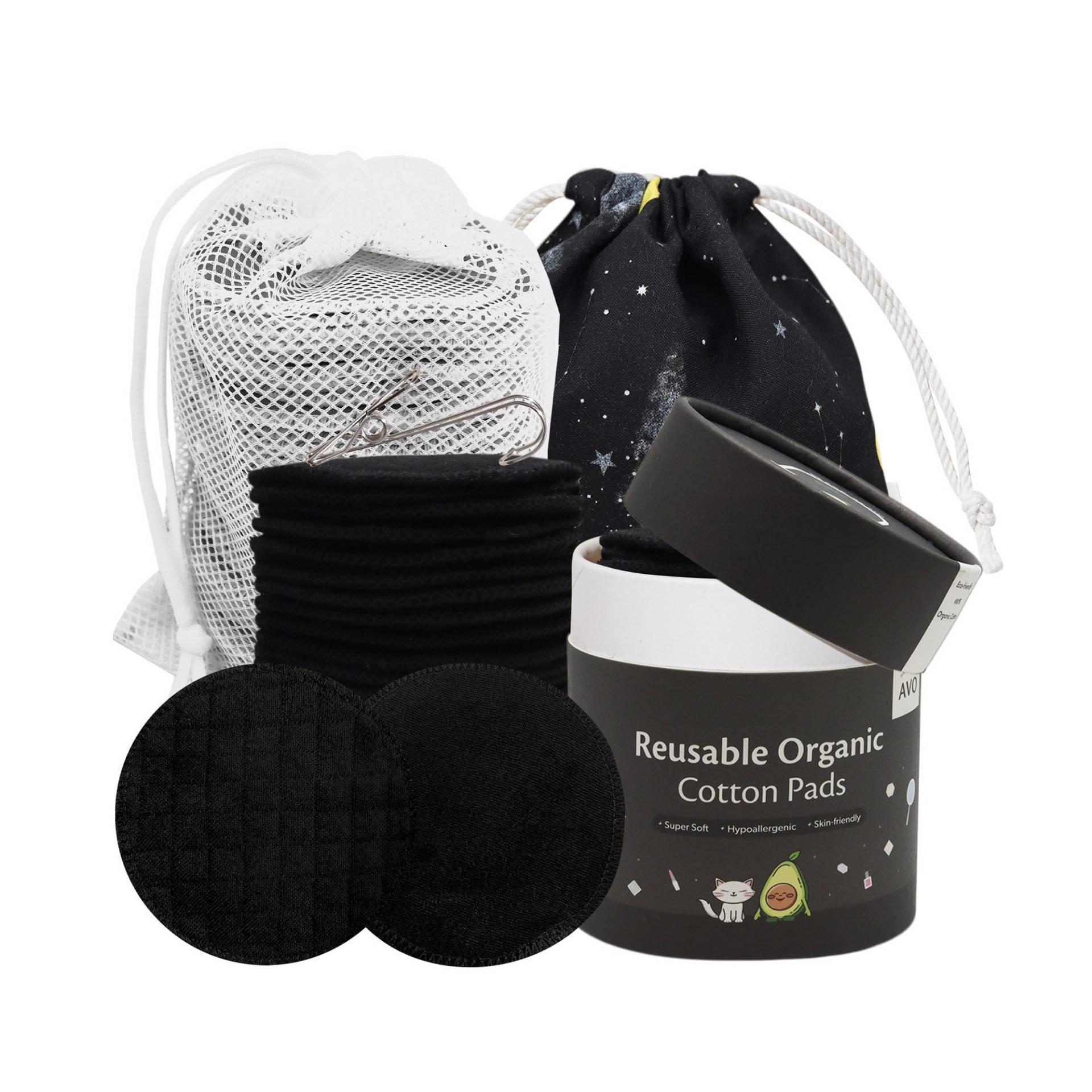 30 Doppelseitiges Schwarzes Wiederverwendbares Baumwoll-Rund-Set, Bio-Schwarze Bambus-Baumwollpads Zum Entfernen Von Makeup, Beutel 30 Doppelseitiges Schwarzes Wiederverwendbares Baumwoll-Rund-Set, Bio-Schwarze Bambus-Baumwollpads Zum Entfernen Von Makeup, Beutel von Etsy - HandmadeByAVO