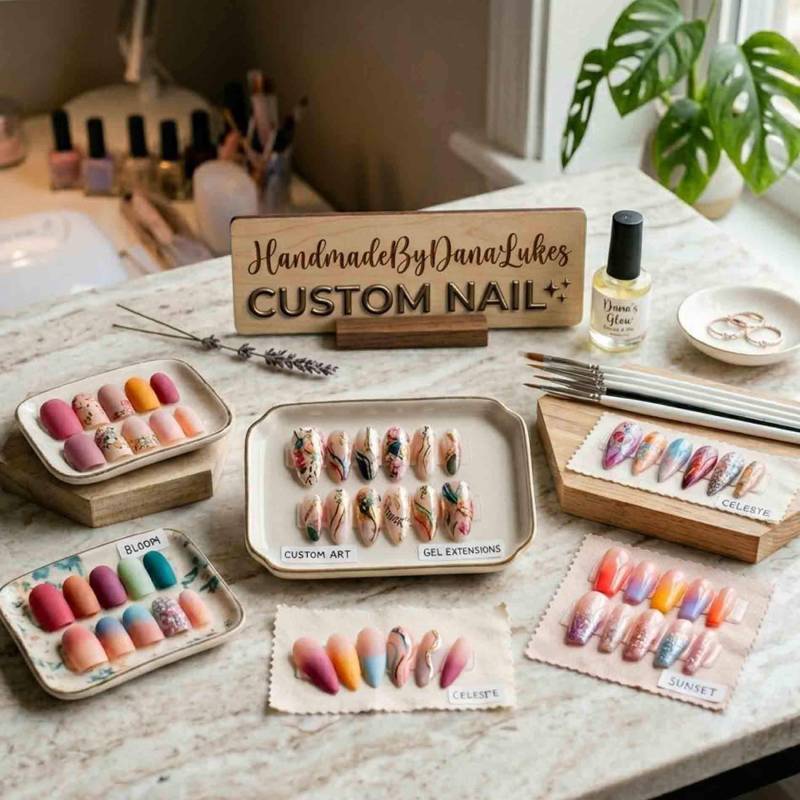 Handmadebydanalukes | Premium Custom Press-On Nails - Bespoke Designs Crafted Just For You Handmadebydanalukes | Premium Custom Press-On Nails - Bespoke Designs Crafted Just For You von Etsy - HandmadeByDanaLukes