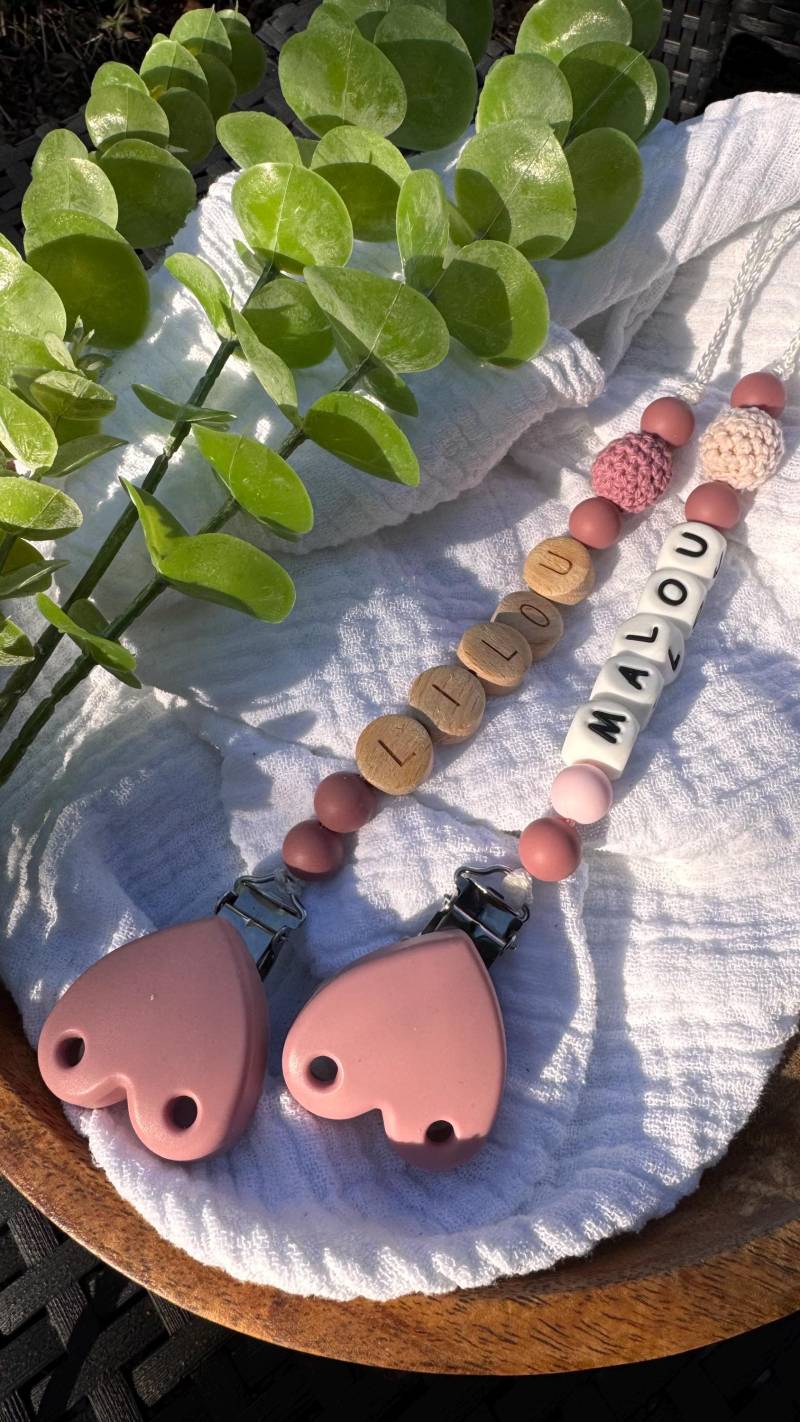 Schnullerkette Mit Namen, Silikonschnullerkette Silikonbuchstaben von Etsy - HandmadeDHDesign