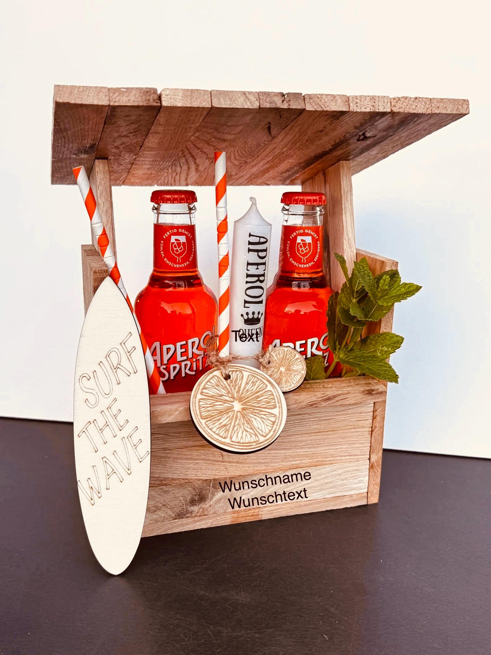 Aperol Personalisiertes Geschenk Beach Bar Haus Kerze von Etsy - HandmadeGeschenk