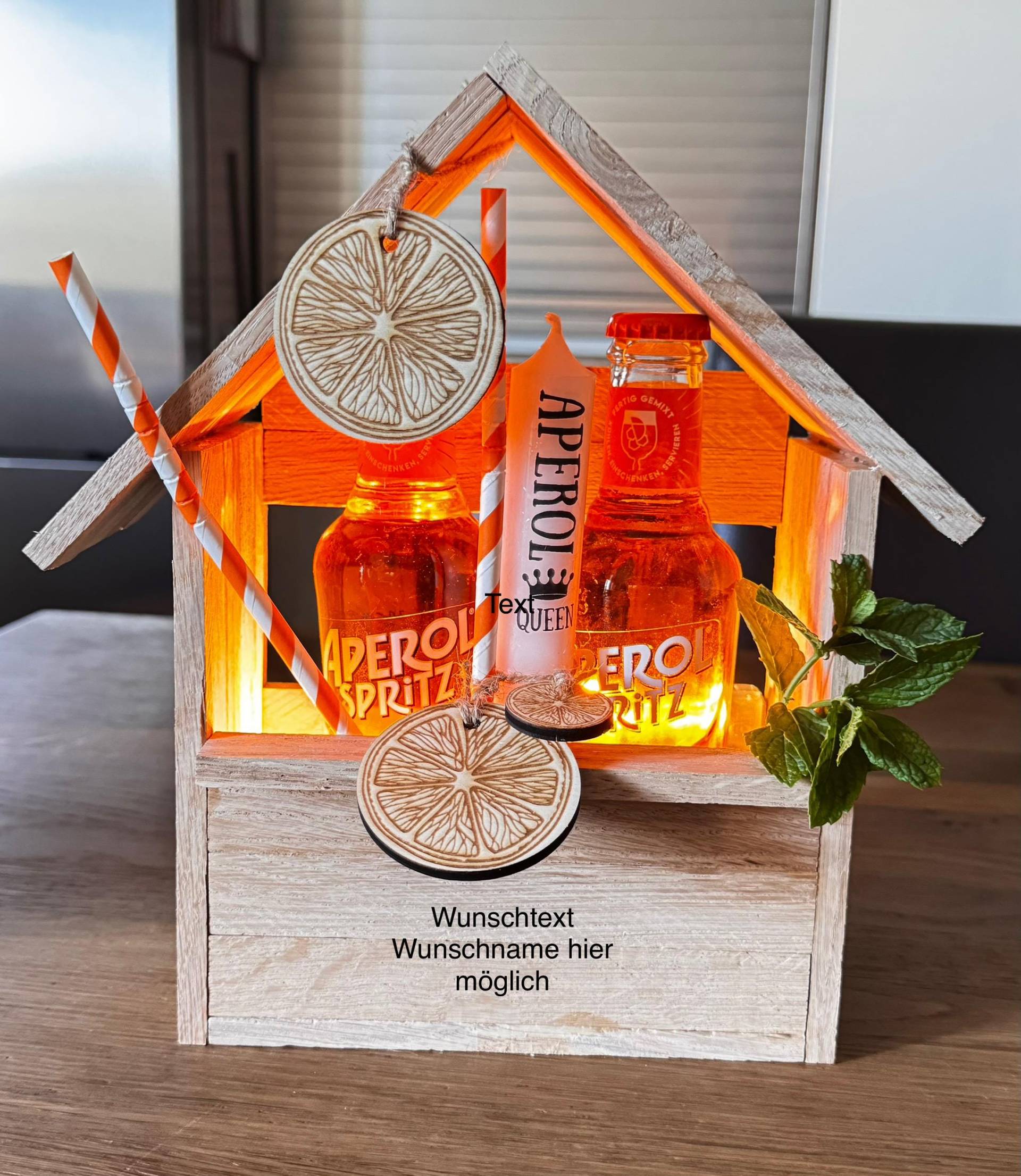 Aperol Personalisiertes Geschenk Haus Kerze von Etsy - HandmadeGeschenk