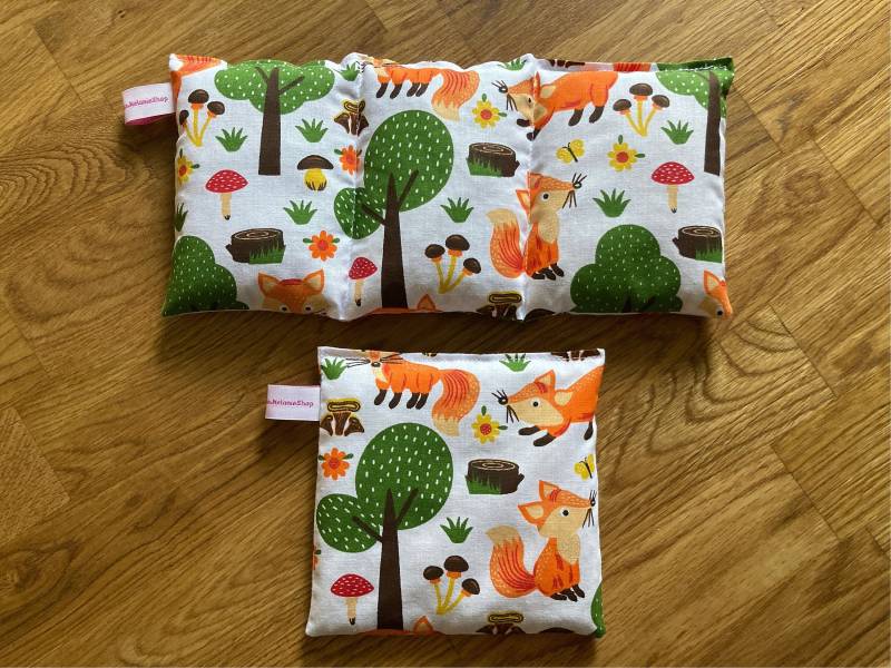 Bio-Dinkel Körnerkissen | 2 Tlg. Geschenkset Kinder - "Fuchs Im Wald" Perfektes, Nachhaltiges Ostergeschenk von Etsy - HandmadeMelanieShop