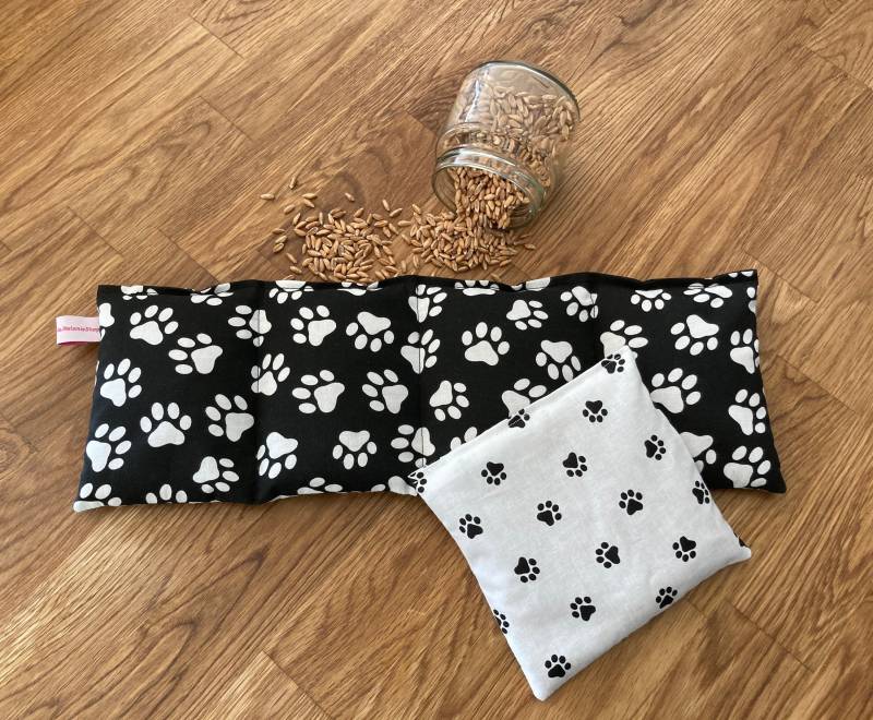 Bio Dinkel Körnerkissen "Pfoten" - 3, 4 Oder 5 Kammern Zur Auswahl + Mini Optional Perfektes Ostergeschenk von Etsy - HandmadeMelanieShop