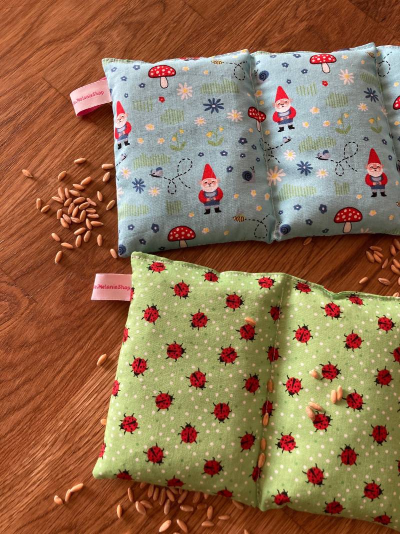 Kids Bio Dinkel Körnerkissen "Marienkäfer Oder Wichtel" | 3 Kammern Perfektes Ostergeschenk von Etsy - HandmadeMelanieShop