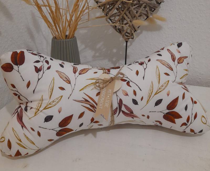 Leseknochen Nackenkissen 36x18 cm Handmade Herbstzauber von Etsy - FadenSpektakel