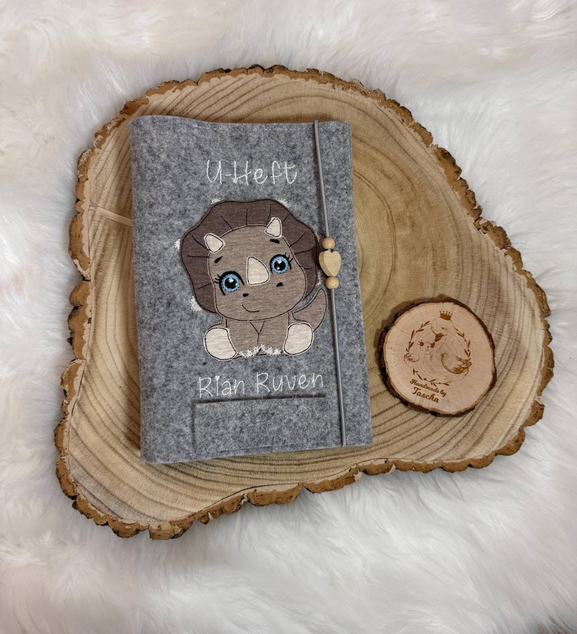 U-Hefthülle, Untersuchungshefthülle, Filz, Hülle Für U-Heft, Personalisierte U-Hefthülle, Dinosaurier, Dino, Urzeit, Saurier von Etsy - HandmadebyTaschaaa