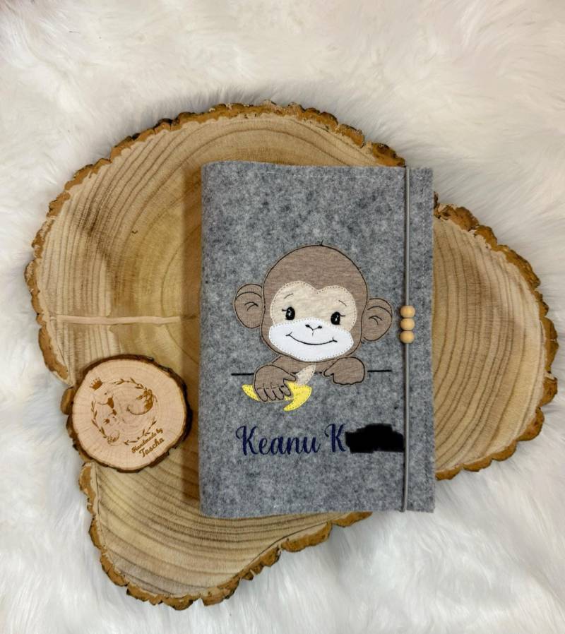 U-Hefthülle, Untersuchungshefthülle, Filz, Hülle Für U-Heft, Personalisierte U-Hefthülle, Safari, Zoo, Affe von Etsy - HandmadebyTaschaaa