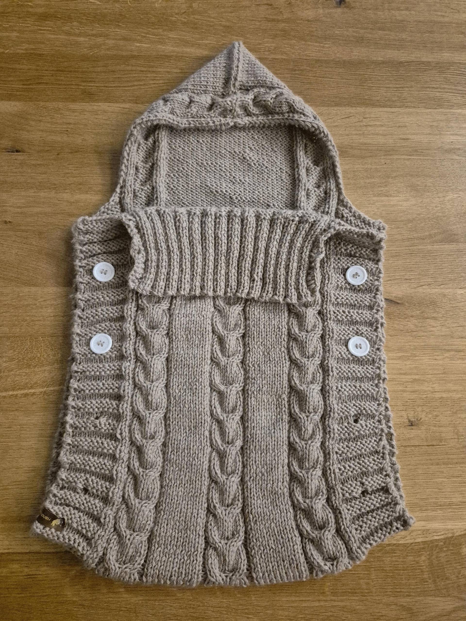 Babyschlafsack Handgestrickt in Beige, Merinowolle, Weich Und Kuschelig von Etsy - HandmadebyTine