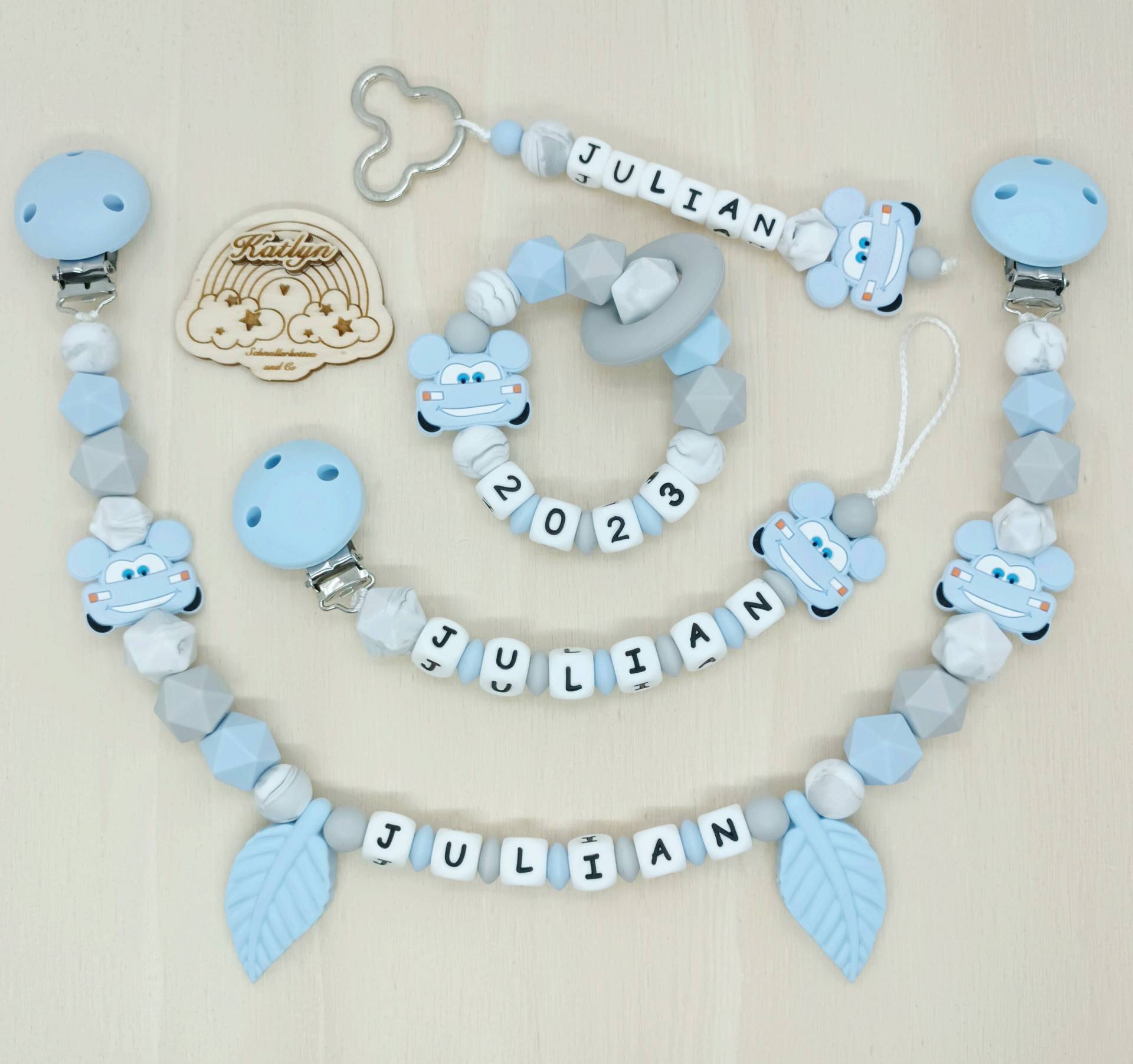 Schnullerkette Mit Name Komplettset, Kinderwagenkette, Schlüsselanhänger Und Greifling Aus Silikon Perlen + Adaptor Gratis Schnullerkette Mit Name Komplettset, Kinderwagenkette, Schlüsselanhänger Und Greifling Aus Silikon Perlen + Adaptor Gratis von Etsy - Handmadekatlyn