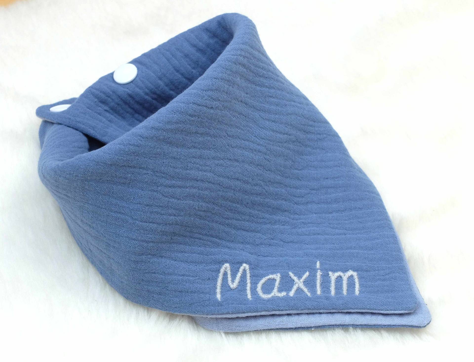 Musselin Halstuch/Wendehalstuch/Dreieckstuch/Baby, Kind/ Mit Namen/Personalisiert von Etsy - HannisStickecke