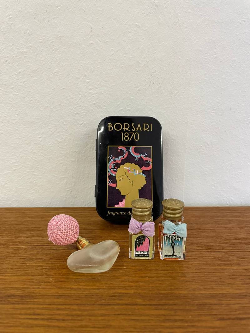 Mini Vintage Borsari 1870 Parfum Set | 2 Flakons, Zerstäuber, Trichter, Blechdose Miniatur Duft von Etsy - HannoverVintagestore